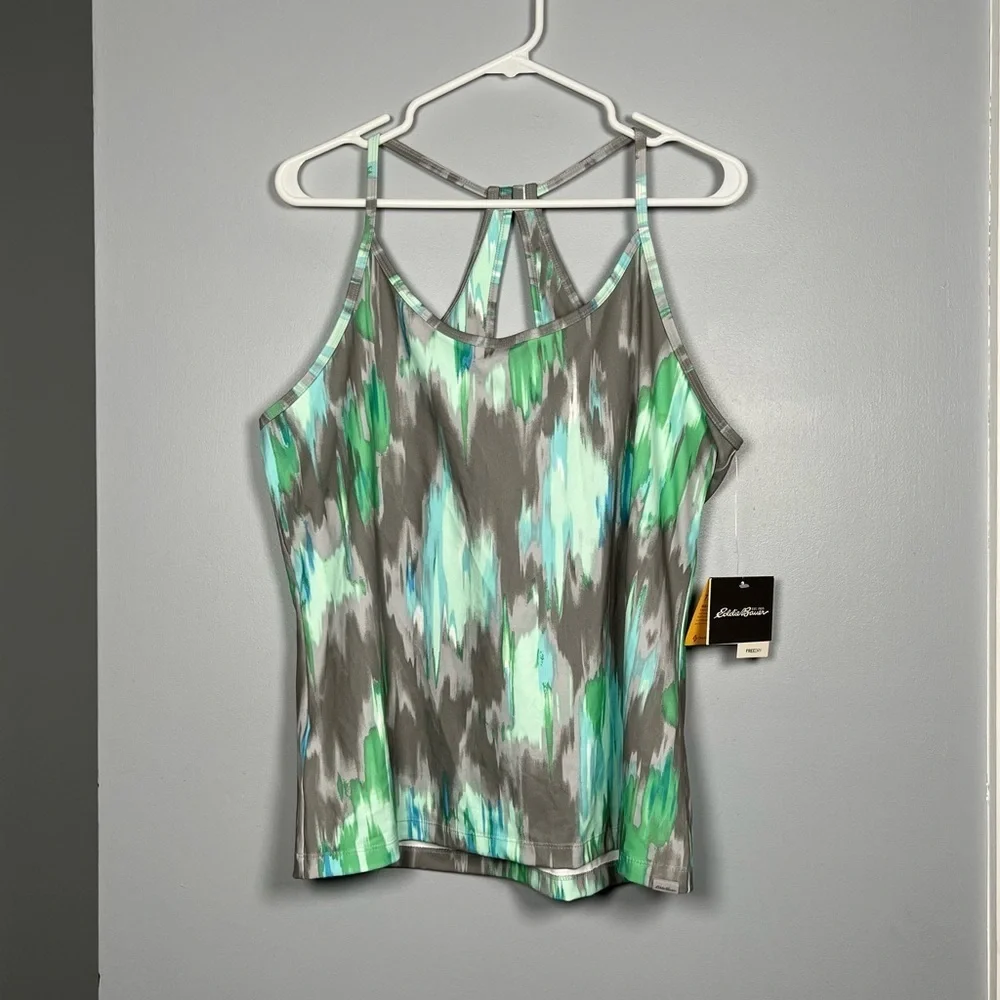 Eddie Bauer Tank Top Travex Aster Cami Sugarsnap Workout FreeDry UPF - Picture 1 of 4